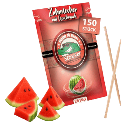 Stoxser Zahnstocher mit Geschmack Wassermelone